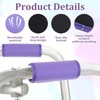 2 PCS Walker Handle Cushions, Purple Walker Hand Grips Covers,