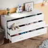 JOZZBY Dresser for Bedroom with 6 Drawers, Wooden White Dresser