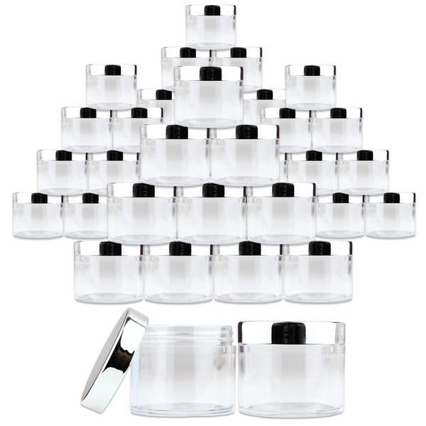 Beauticom 60 Grams/60 ML (2 Oz) Round Clear Leak Proof