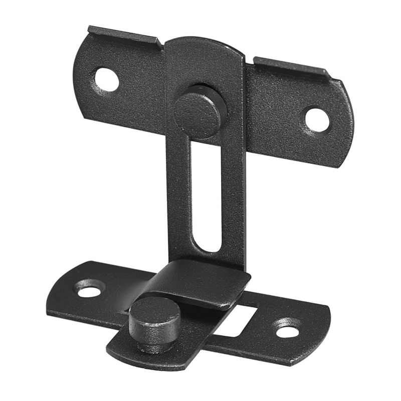 sourcing map Sliding Door Lock, 90 Degree Stainless Steel Toggle