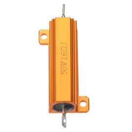 YOKIVE Aluminium Case Resistor Office LED Converter Replacement Wirewound Resistor Perfect for Daily Use (Gold 50 W 16 Ohm)