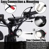 2PCS 36V 48V Ebike Headlights with 2-Pin Connectors Fit for