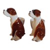 Eggcup Set brown Boxer dogs 2 pieces handmade/painted ceramics