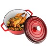 HAUSHOF 5.3QT Enameled Cast Iron Red Dutch Oven Non-Stick Pot