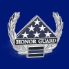 FLAG-RIBBON HONOR GUARD PIN: Item #134, 1-1/2 size, Silver (nickel),