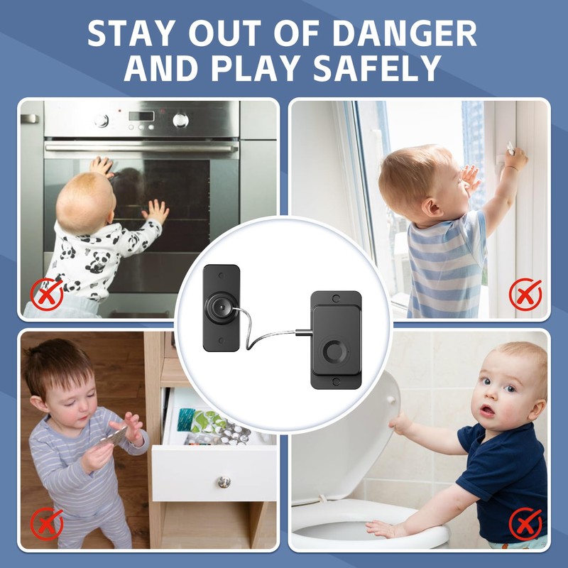 Fridge Lock with Fingerprint, Cabinet Lock, Baby, Child Lock, No