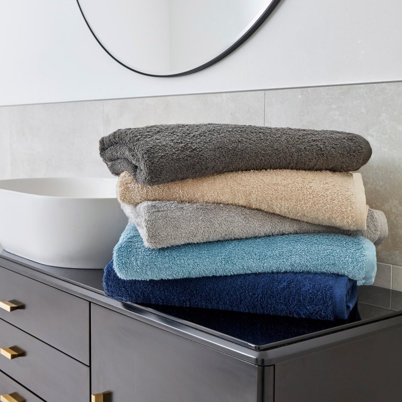 Christy Pimlico Silver Bath Towels, Set of 2, 100% Cotton,