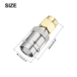 DMiotech 2 Pack SMA Connectors Straight SMA Male Coaxial Cable Connector Gold-Plated for Home Wiring Antenna Coaxial Extension Wireless Devices