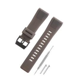 SENCATO Watch Band Compatible with Caiso 24mm Band, Soft Resin Rubber Quick Release Replacement Watch Strap for Caiso G-Shock GA-2000 PRW-6600 PRG-600/650, Black (Transparent Black)