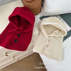 International Kids' Balaclava Hat for Women, Korean Winter Family Warmth lf2455 One Size (Kids) - Rope Hat, Red 3ea