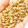 Qrity 100 Pcs Brass Knurled Nut, M3 Threaded Inserts, 3D