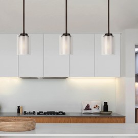 Generation Lighting 6137301EN3-710 Elmwood Park One - Light Mini-Pendant Hanging Modern Fixture, Bronze