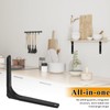 Pack of 6 Heavy Duty Brackets - Black Powder Coated