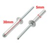sourcing map Aluminium / Steel Open End Blind Rivets 5