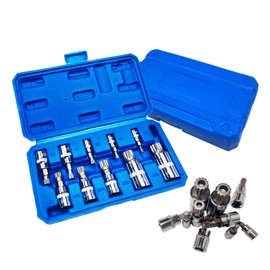 Multi-Tooth Socket Set M4 - M18 Internal Spline Socket Spanner Set 1/2 Inch 1/4 Inch 3/8 Inch Multi-Tooth Bit