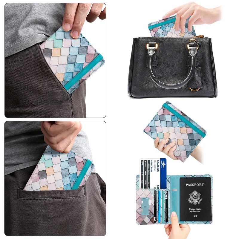 WALNEW RFID Blocking Passport Holder Wallet Cover Case