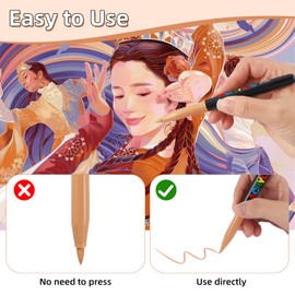 OCCOUMR 12 Colours Stones Painting Pens, Acrylic Pens Skin Tones, 1-5 mm Acrylic Marker for Painting, for Stone, Wood, Ceramic, Canvas, Glass, Crafts, Children (Skin Tones)