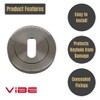 VIBE Keyhole Escutcheon on Satin Nickel Plated Keyhole Cover on