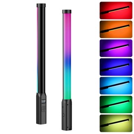 ULANZI VL119 Handheld Light Wand, 360° RGB LED Video Light Stick for Photography, 3300mAh Rechargeable Tube Light for Video Shooting, 2500-9000K Dimmable Camera Light with LCD