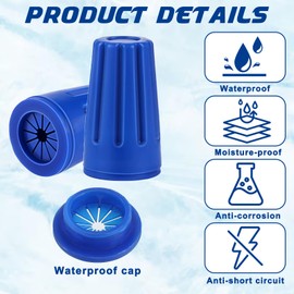Waterproof Wire Electrical Connectors, 30PCS Landscape Lighting Wire Cap Silicone Outdoor Seal Electrical Twist Nut Caps Cable Terminal Connector for Irrigation Valves Outdoor Installation,22AWG-12AWG