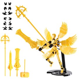 Pekuality Titan 13 Action Figure 5.5 inch-T13 Assembly Completed-3D Printed Multi-Jointed Movable-Nova 13 Action Figure-Lucky 13 Dummy 13 Toys-Gifts Desk Decoration （Gold）