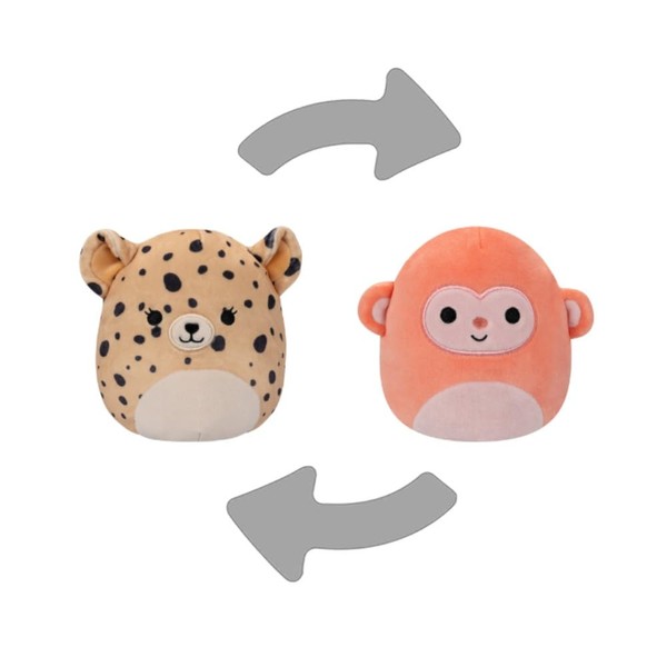 Squishmallows Flip A Mallows Lexie/Elton Mini Plush Toy, 5 Inch