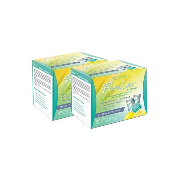 Fivelac Five Lac Probiotic Cleanse Candida Defense 2 Boxes! (120 packs)