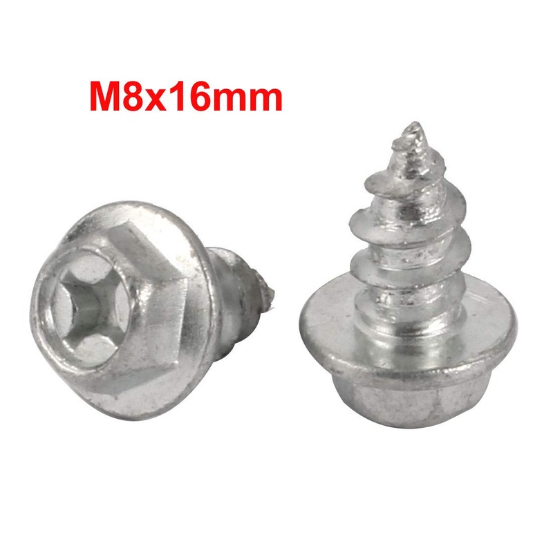 sourcing map 8 Pieces Self-Tapping Flange Head Tapping Screw M8