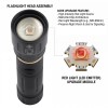 Toolzia Rechargeable Zoomable Red Light Flashlight