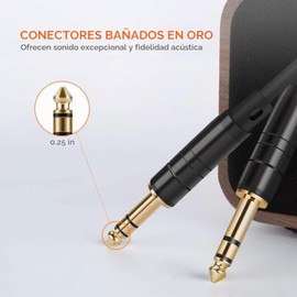CableCreation 1/4'' TRS Cable 50 pies, Cable de Instrumento de Guitarra de Grado Profesional, Cable de Audio Estéreo Balanceado de 1/4 Pulgada 6.35mm 