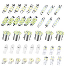 42 PCS LED para coche T10,Kit de Bombillas LED para Coche,Luces Interiores del Auto,utilizada para interiores de automóviles/domo de mapas interiores/maletero/luces de matrícula, etc.