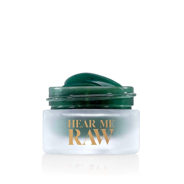 HEAR ME RAW The Brightener with CHLOROPHYLL+ | 10 Minute Plant-Based Rinse-Off Facial Mask for Firmer, Brighter, and Younger-looking Skin | Reduces Fine Lines and Wrinkles | Travel Size (0.5 Oz)