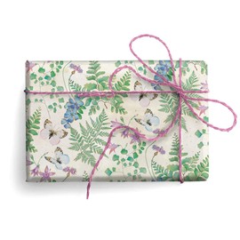Purple Butterflies Italian Wrapping Paper, Folded