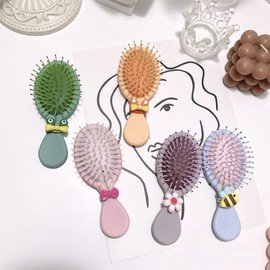 Character Band Color Mini Hairbrush ELS-065 Flower Purple/ONE 2ea