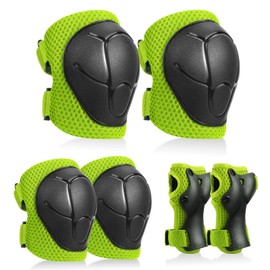 Knee Pads Children's Pad Set Inline Protectors 6 in 1 Professional Protective Equipment for 3-7 Years Children Elbow Pads Wrist Guards Protectors Adjustable for Skateboard Scooter Skating Driving