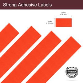 Motex 2 Line Blank Labels - 10,000 Fluorescent Red Blank Price and Date Gun Labels, Fits MX-2316