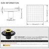 Orhemus Square Shower Floor Drain with Removable Cover Grid Grate