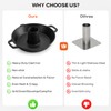 Onlyfire Universal Cast Iron Chicken Roaster, Pre-Seasoned Poultry Roaster Beer