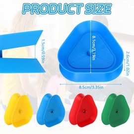 Sprifityy Pack of 4 Children's Card Holders, 4 Colours, Triangular Card Holder, Playing Cards, Playing Card Holder, Plastic, Reusable, Card Holder for Seniors, Adults and Children, Card Stand