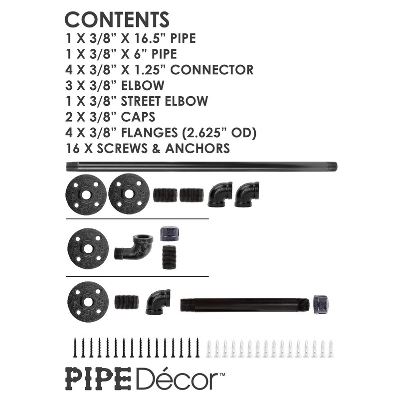 Industrial Pipe Bathroom Hardware Fixture Set by Pipe Decor 3