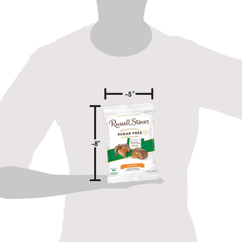 Russell Stover Sugar Free Butter Cream Caramels, 3 oz. Bag