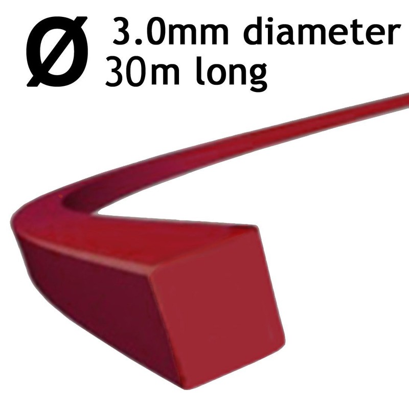 SPARES2GO Square 3.0mm Diameter 2 x 15m Strimmer Trimmer Brush