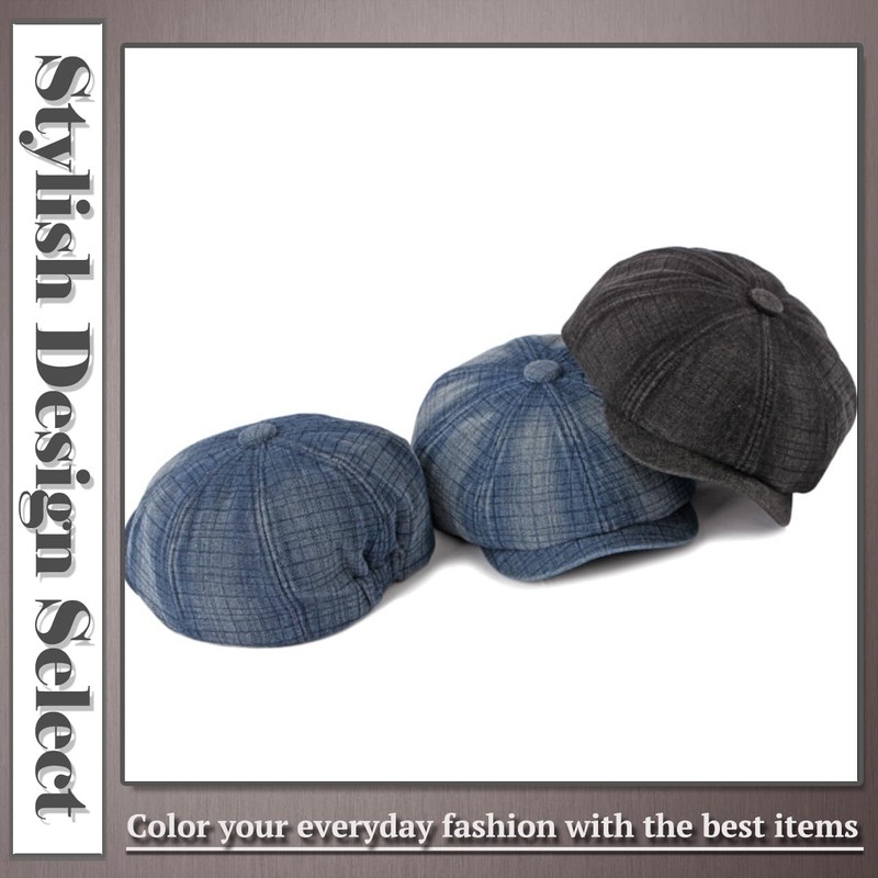 One Limitation CP733 Cotton Denim Pattern Newsboy Socket, Simple, Modern,