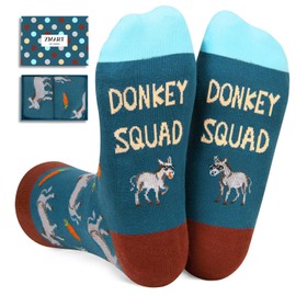 Funny Donkey Gifts Ideas - Donkey Squad Socks Men, Smart Ass Silly Socks Women, Novelty Gag Gifts Teens