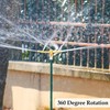 ATDAWN 3-Arm Garden Sprinkler, High-Rise Lawn Sprinkler, 360 Degree Rotation