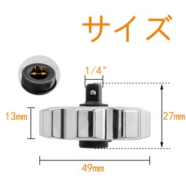 Bestgle 3-in-1 Mini Stubby Driver Latch, 0.25 inch (6.35 mm), 1/4 inch, Manual Ratchet Wrench, Multi-functional Reversible Ratchet, Small Ratchet Wrench, Ideal for Small Spaces