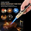 Lighter,Powerful Firepower Adjustable Dual-Arc Torch Lighter Windproof for Outdoor Activities