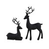 CHOVY Elegant Resin Reindeer Sculptures - Versatile Set of 2