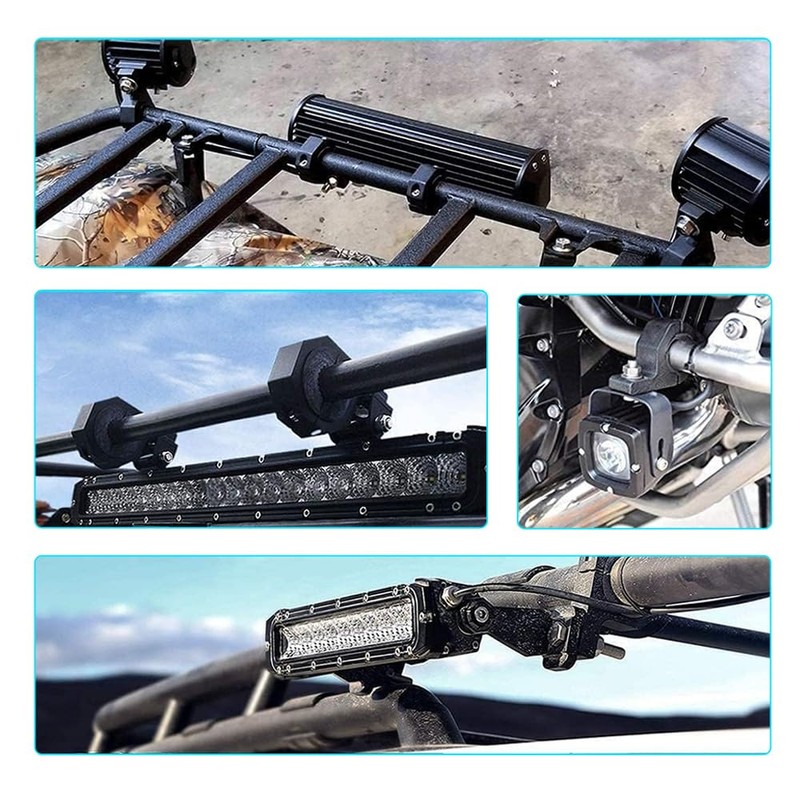 Largoods Motorcycle Stay, Fog Lamp, No Drilling Required, Easy Installation,