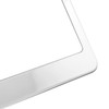 Silicone Back Guard License Plate Frame Polished Mirror Chrome Universal